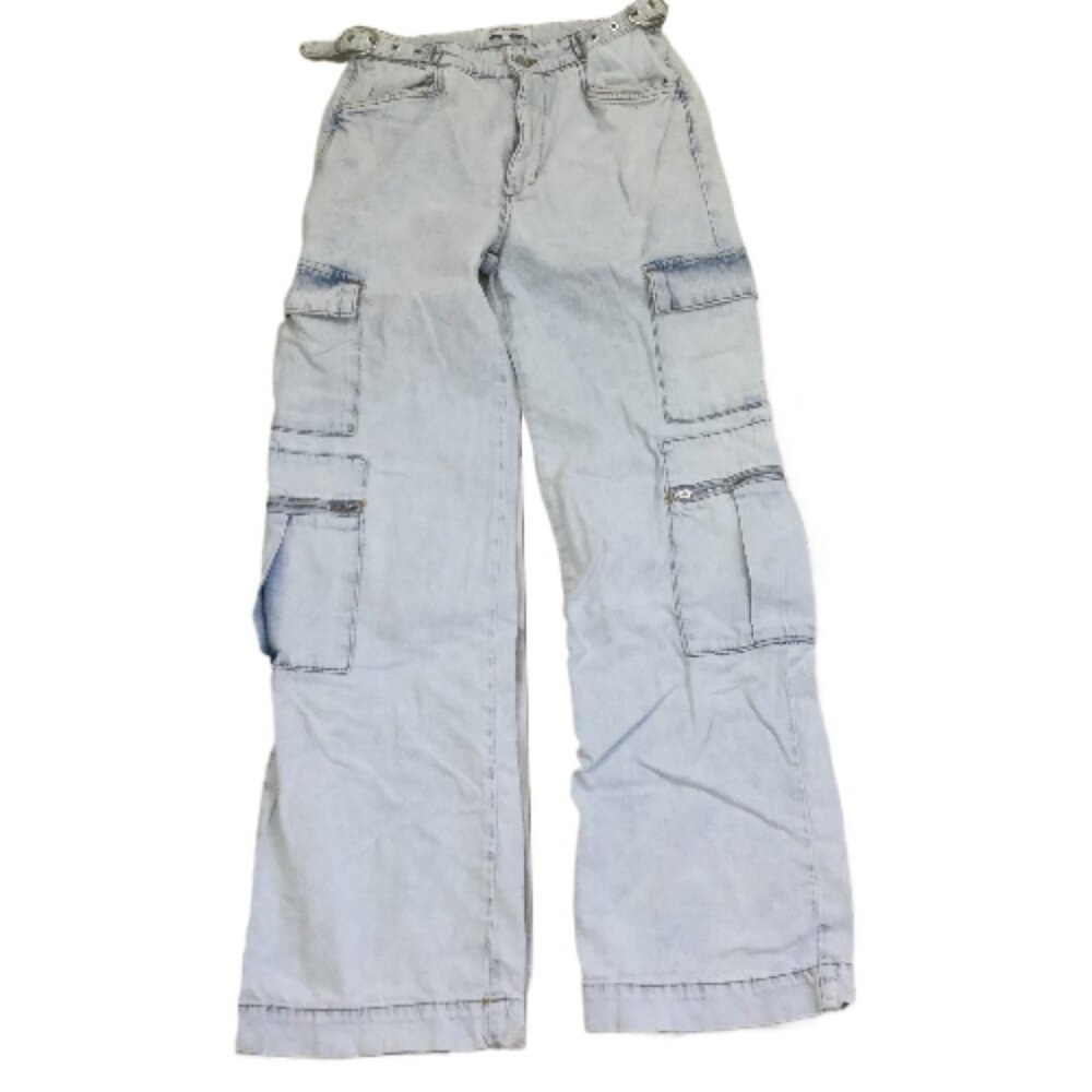 We Wore What Wide Leg Hi Rise Cargo Jean 28